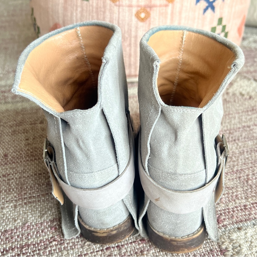 European all suede leather wedge booties by o la la - Picture 6 of 8
